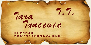 Tara Tančević vizit kartica